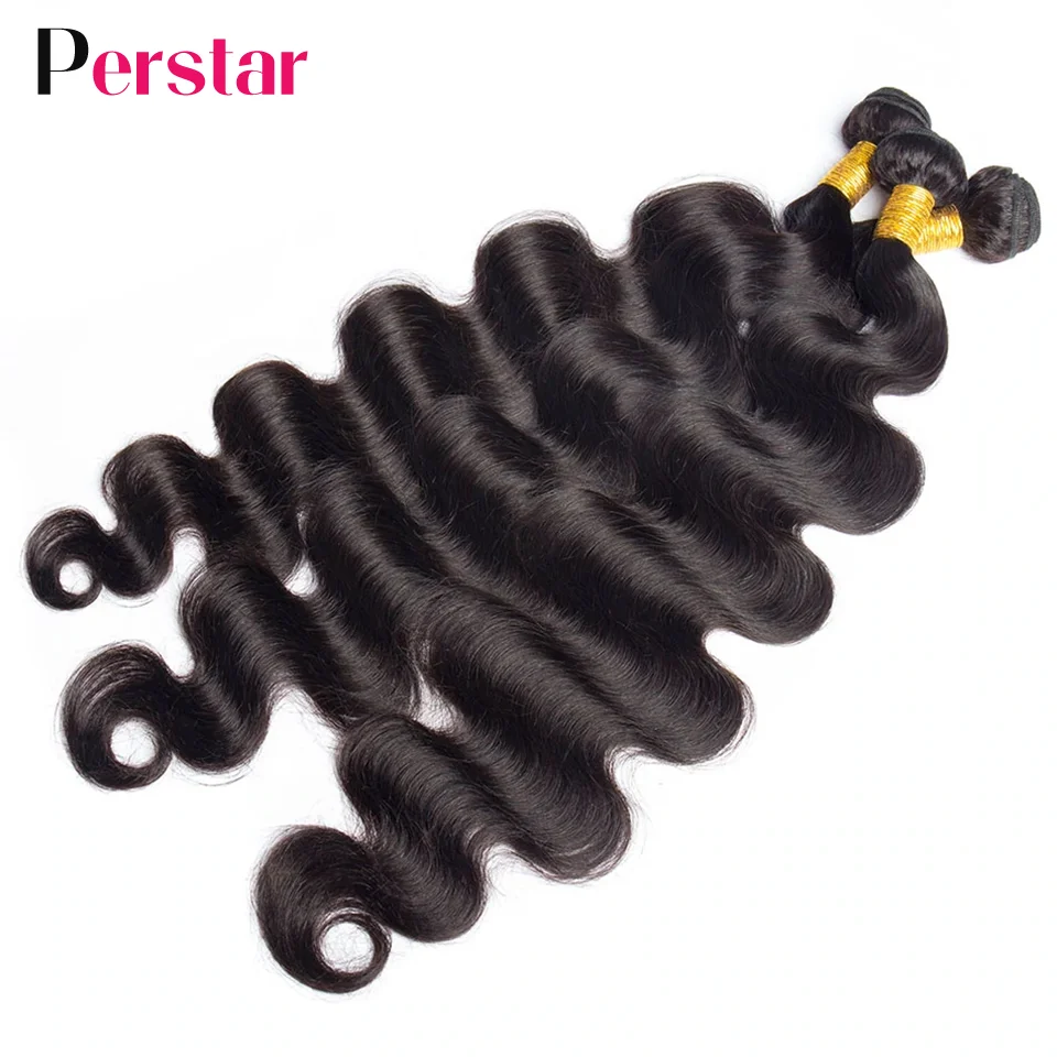 Бразильские волнистые накладные человеческие волосы Perstar 1/3/4 шт. пучки