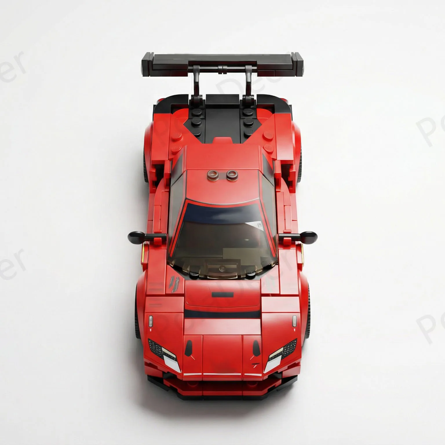 Фото PolaDeer, разработанный себе, креативный спортивный автомобиль MOC DIY 296 GT3, строительные блоки, игрушка в сборе, модель кирпича, детский подарок на день рождения №3