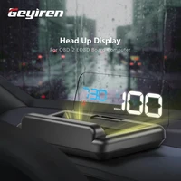 geyiren c500 obd2 hud head up display eobd windshield digital car speed projector on board computer fuel mileage alarm