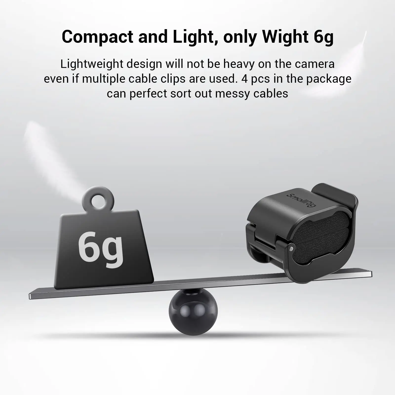 SmallRig кабельный зажим (4 шт.) для HDMI/SDI/микрофонного кабеля DSLR камеры крепление
