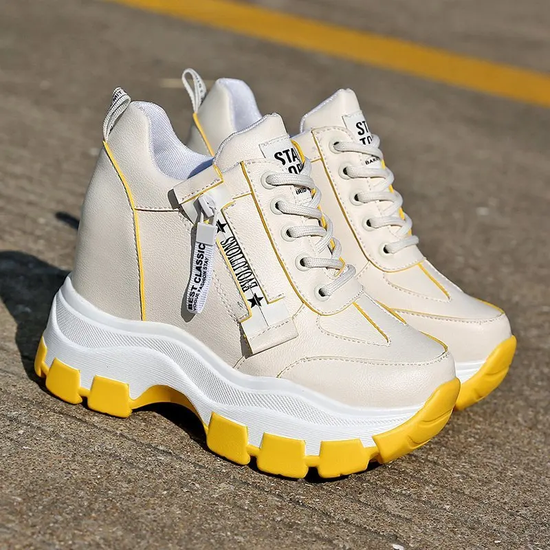 

Women Sneakers Lace-up Dad Shoes High Top Chunky Casual Shoes Thick Bottom Platform Walking Shoes Leisure Essential Womens Shoes
