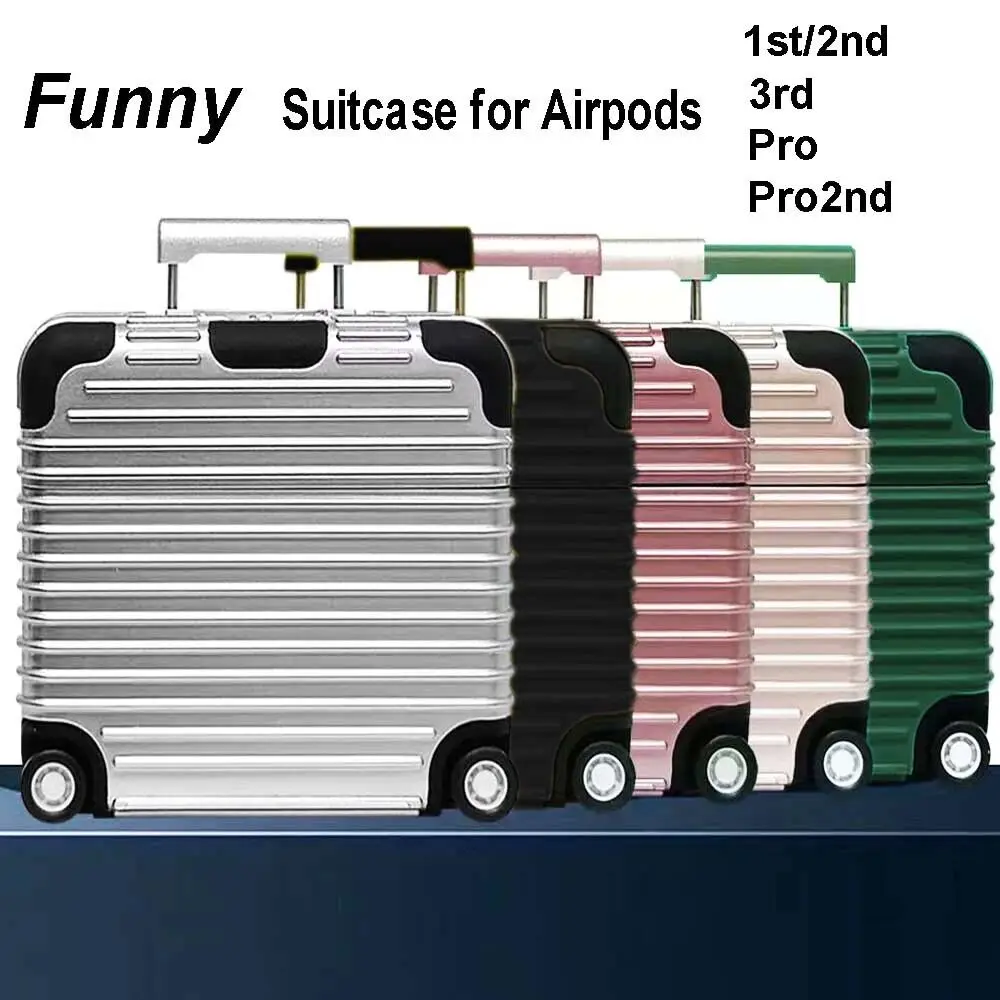 

Funny Case for Airpods 3 3rd Pro Pro 2 2nd Generation Case Cover Suitcase Design