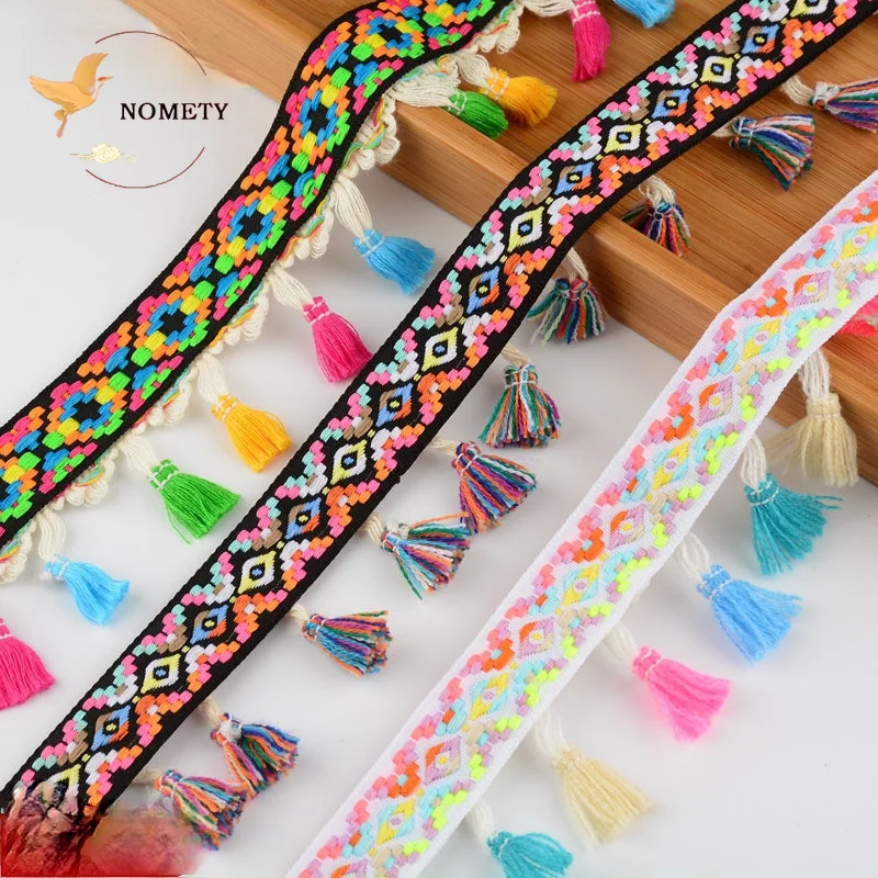 Красочные кисточки в этническом стиле кружево украшения ручной работы сделай