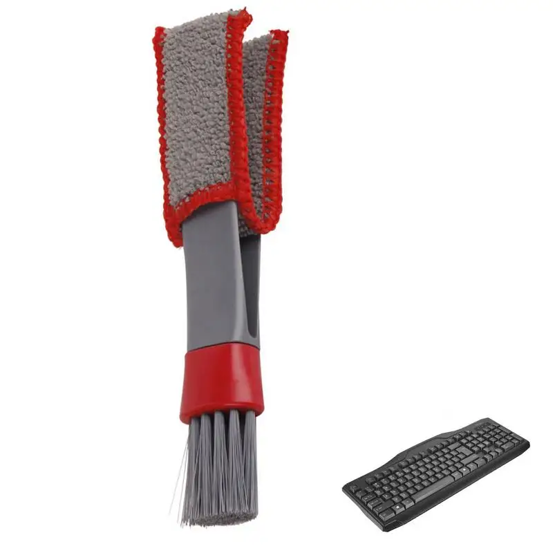

Mini Duster For Car Portable Car Detailing Brushes With Detachable Double Head For Cleaning Dashboard Air Vent Detailing Brush