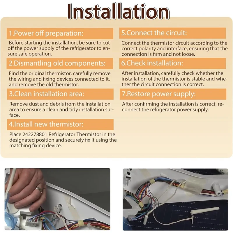 242278801 Термистор холодильника для датчиков температуры термистора морозильной