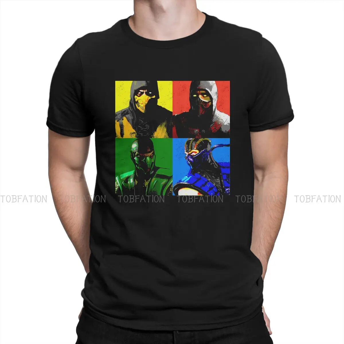 

Оригинальные футболки Mortal Kombat MK Midway Game с надписью «Warhol Ninjas», отличительная Мужская футболка, хипстерская одежда 6XL