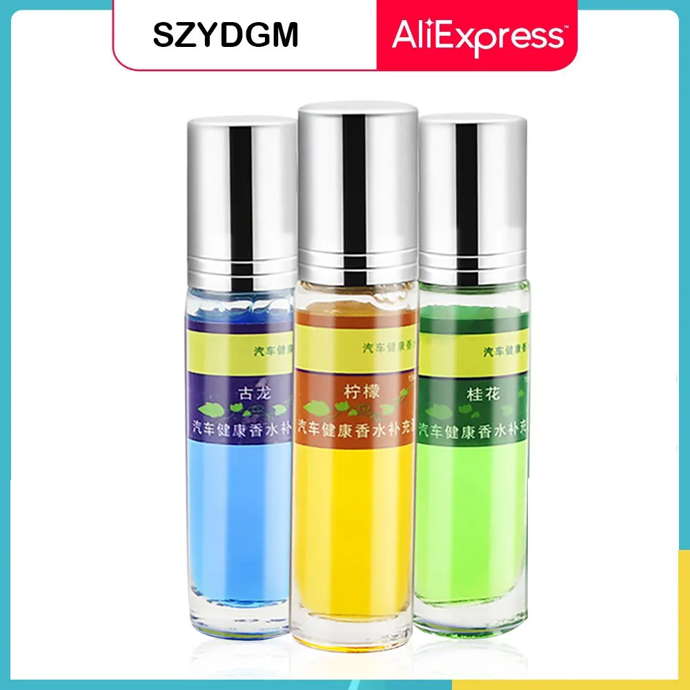 

3Pcs Flavors Can Be Replaced Car Perfume Essential Oil Replenisher Plant Spice Blue Cologne Green Osmanthus Yellow Lemon Flavor