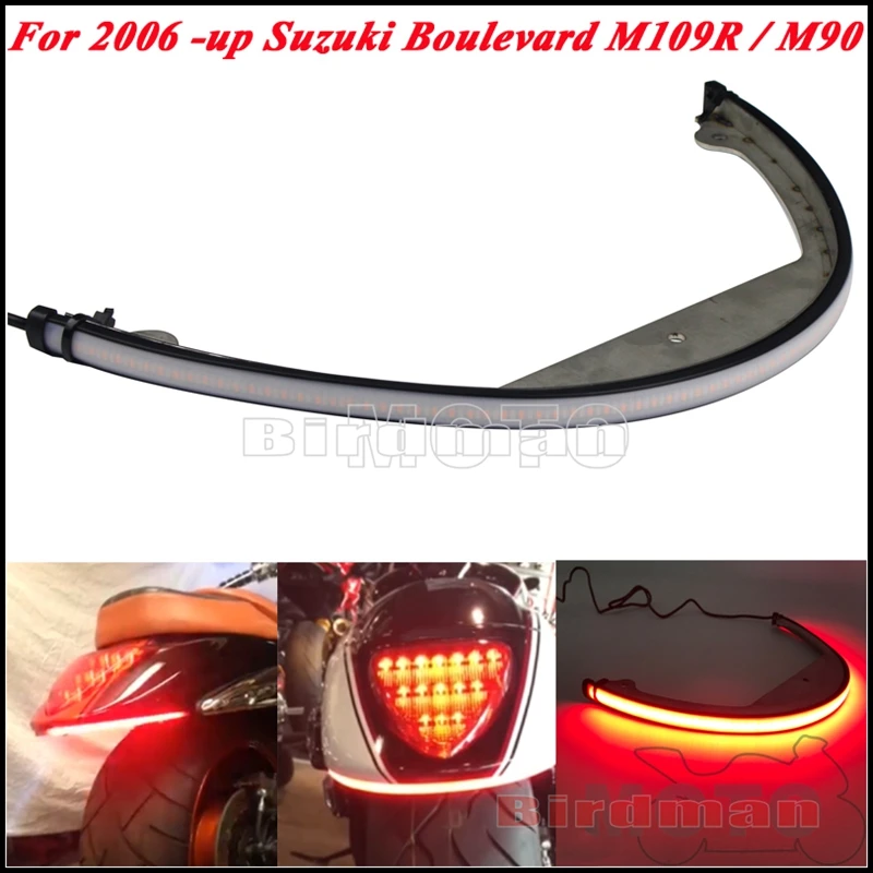 

Motorcycle Tail Tidy Fender Eliminator Bracket Bar w/ Sequential LED Tail Turn Signal Light for Suzuki Boulevard M109R M90 06-up