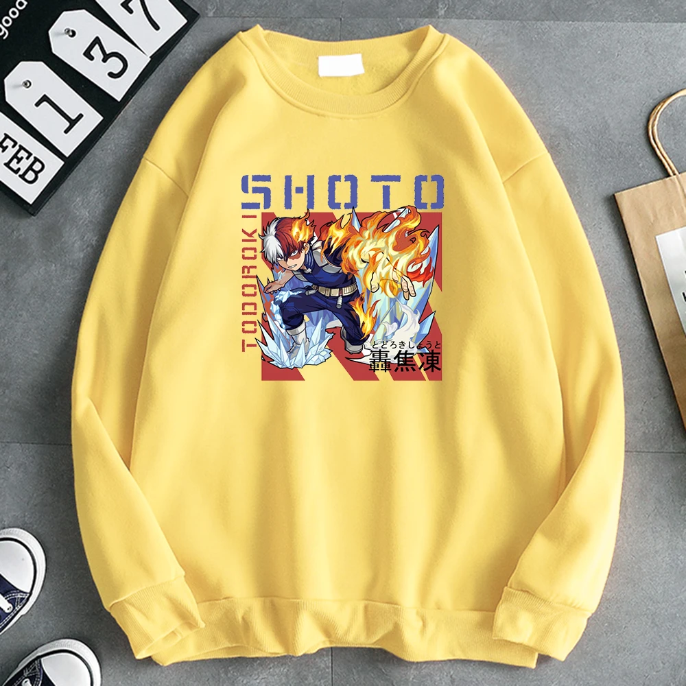 

Толстовки с надписью «My Hero Академия», мужская толстовка с капюшоном Todoroki Shoto, уличный Корейский мужской пуловер в стиле хип-хоп, теплый свитшот с Аниме Манга в стиле Харадзюку