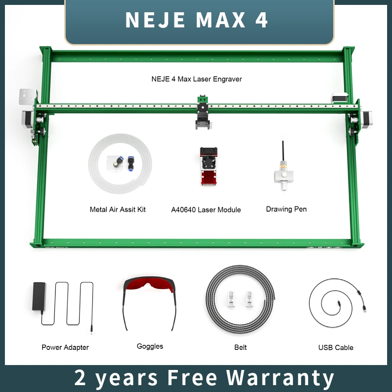 

NEW NEJE Max 4 Engraving Cutting Machine 4-Axis Industrial Laser Engarver Cutter High-Efficiency Pulse Energy For Superb Image