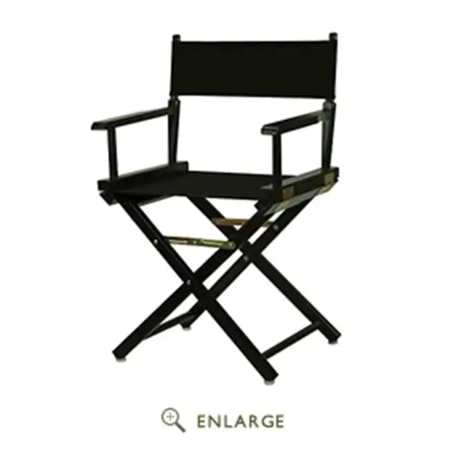 

18 in. Directors Chair Black Frame with Black Canvas