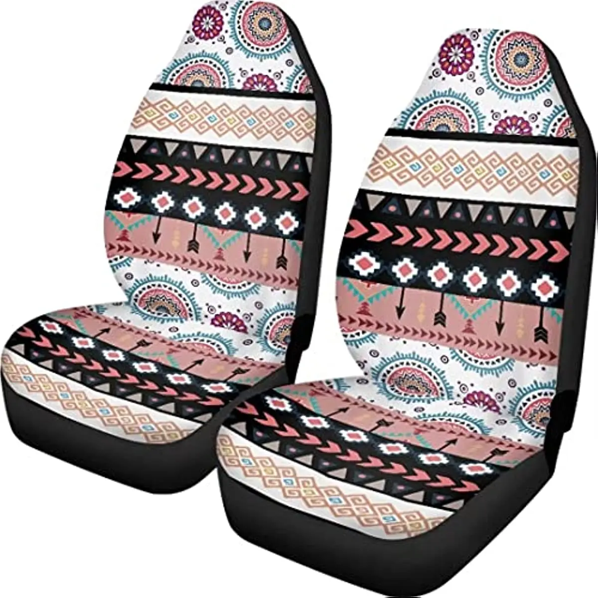 Чехлы на передние сиденья с рисунком мандалы АЦТЕКСКИХ узоров протектор в