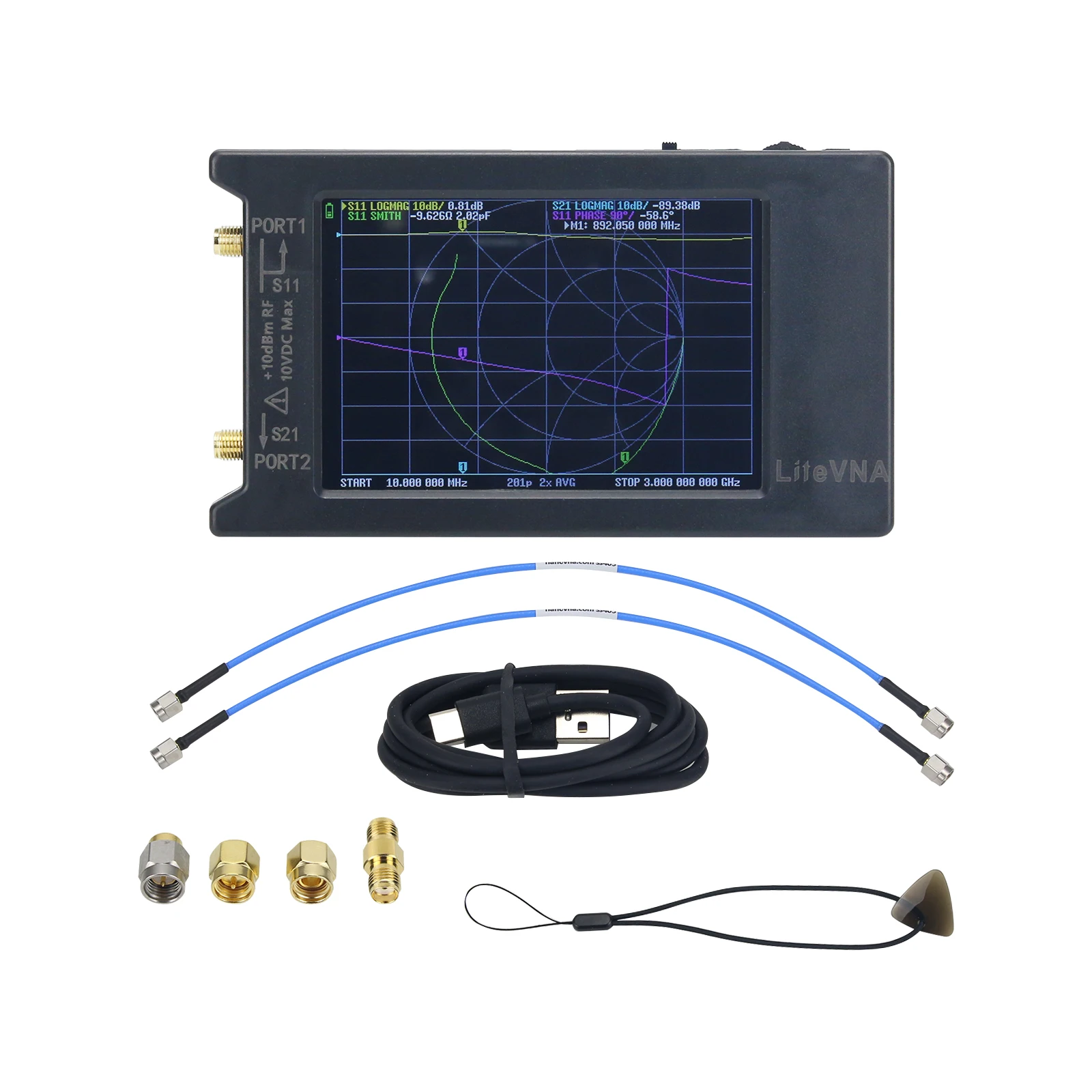 

LiteVNA-64 VNA Analyzer 50KHz-6.3GHz Portable Vector Network Analyzer Antenna Analyzer with 4" Display
