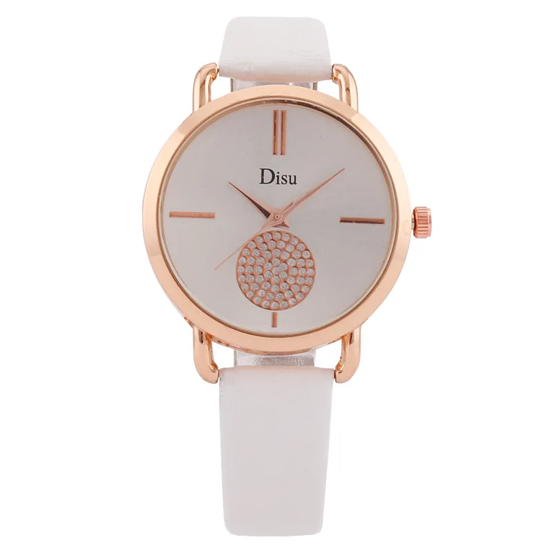 

Модные круглые кварцевые оригинальные повседневные часы с зеркальным циферблатом, модные часы с кожаным ремешком, водонепроницаемые наручные часы для женщин