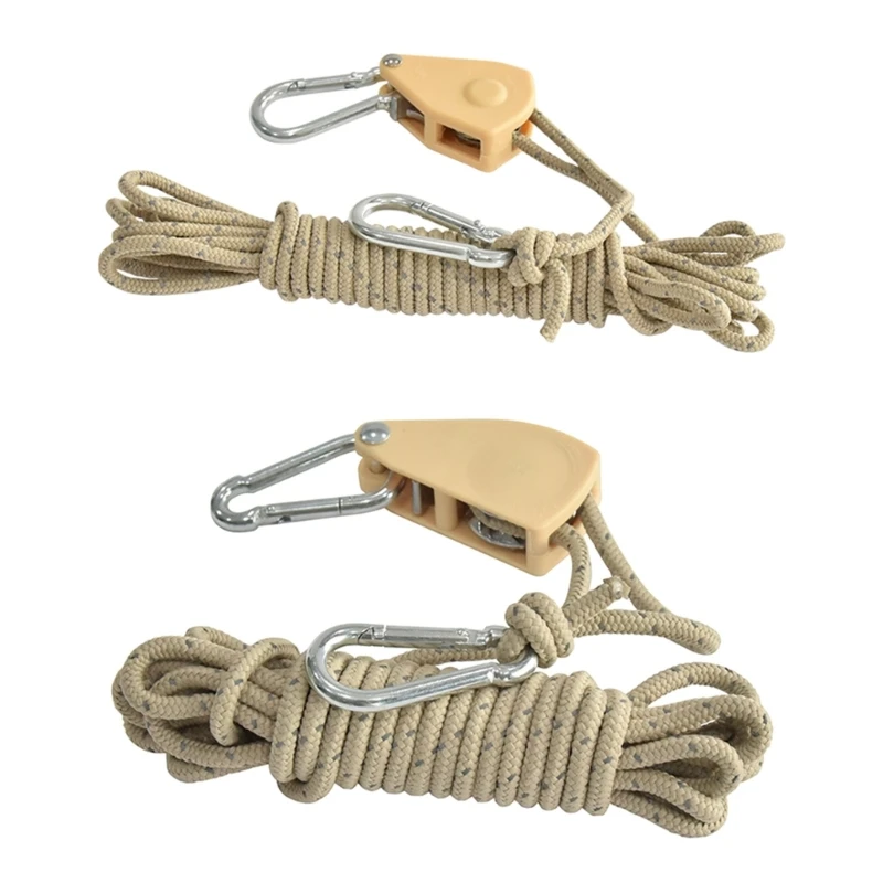 

Pulley Fixtures Rope Clip Ratchet Hanging Rope Gardening Grow Plant Tent Rope