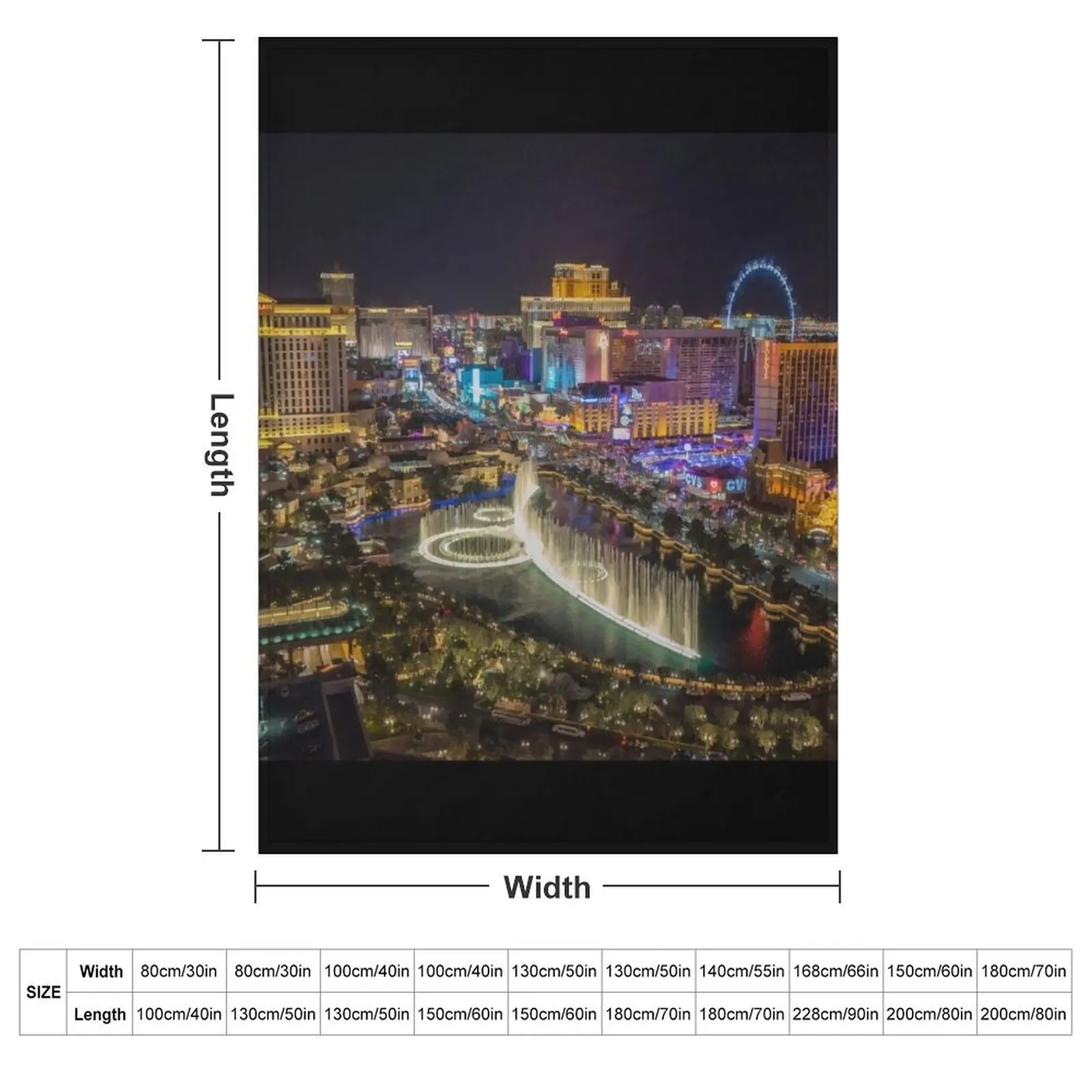 Лас-Вегас Невада - Iconic Skyline одеяло для путешествий на диван тонкие детские одеяла