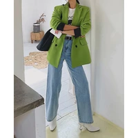 2022 women green spring casual jacket za cheap coat clothes blazer oversize trench parkas y2k cardigan custom oem free shipping