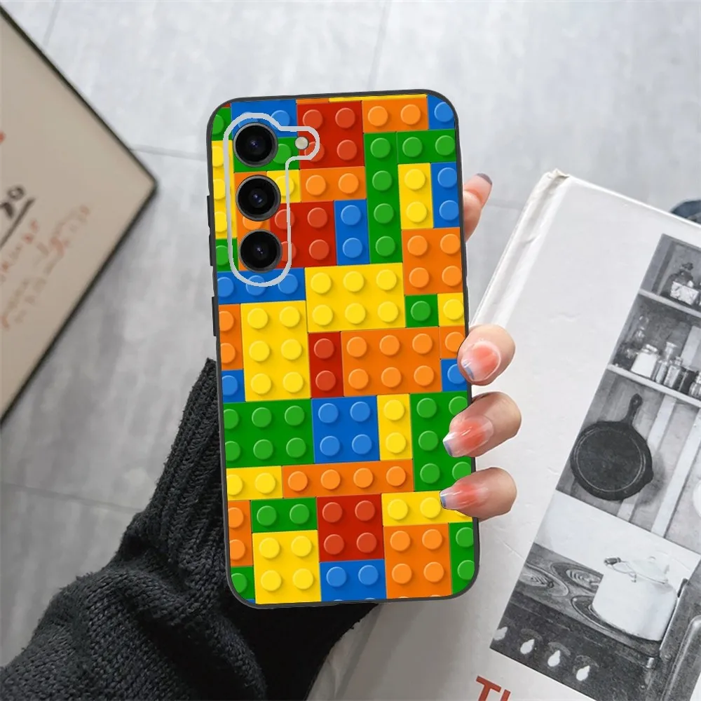 Чехол для телефона L-Lego B-Bricks с фоном Samsung Galaxy A13 21s 22 31 32 52 53 71 80 91 Черный мягкий чехол