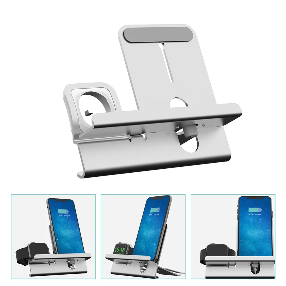 

Phone Stand Aluminium Alloy Phone Storage Shelf Desktop Docking Station For Phone
