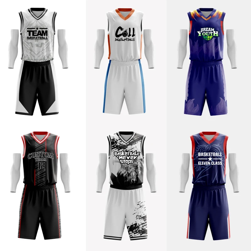 

Custom Personalized Sublimation Throwback Basketball Jersey Printed Plyester Mesh Basketball Uniforms Sportswear Suit For Men