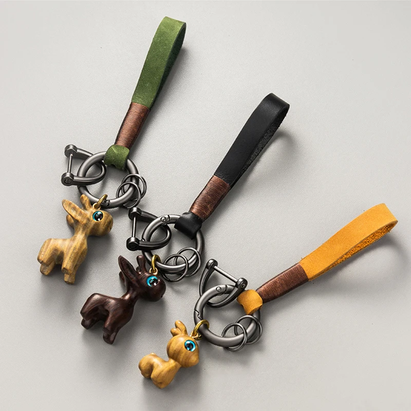 2022 роскошный симпатичный мужской женский брелок для ключей из натуральной кожи