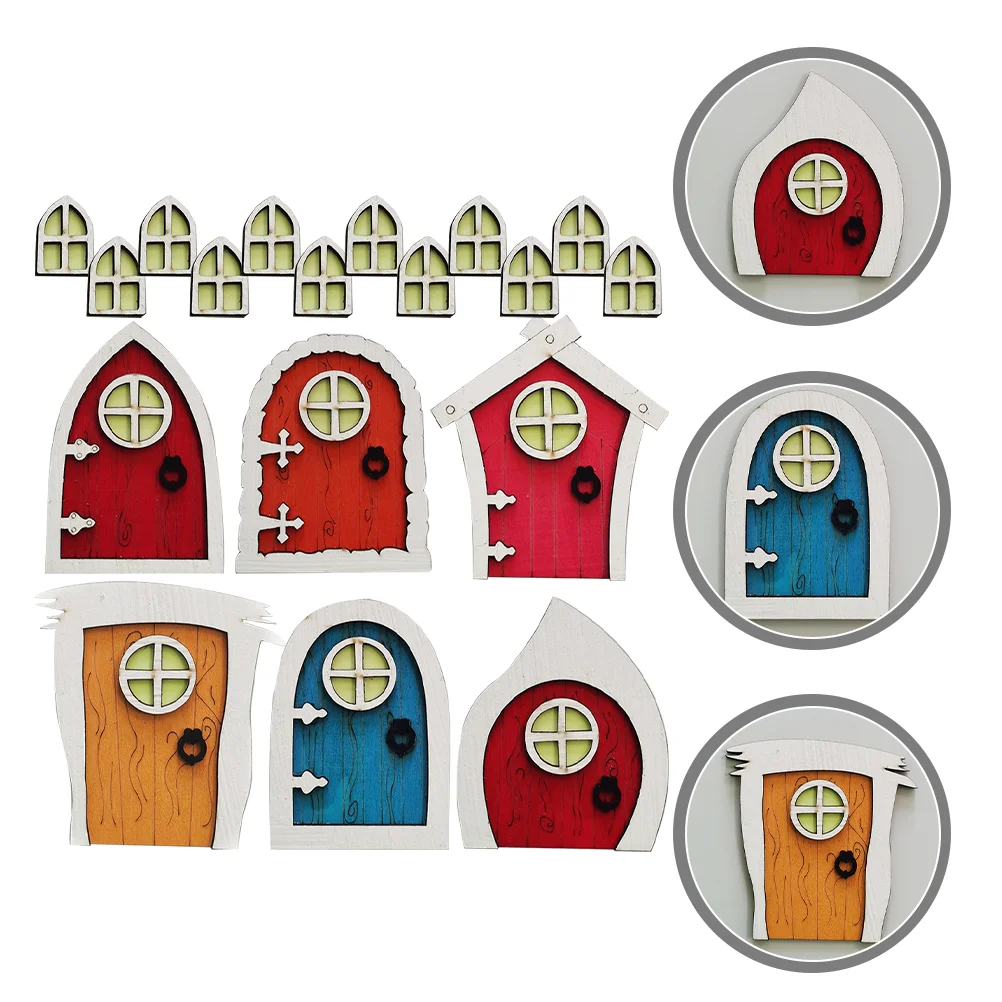 

Door Fairy Miniaturegnome Mini Tree House Doors Windows Wooden Garden Homekit Furniture Ornament Elf Decorations Trees Micro