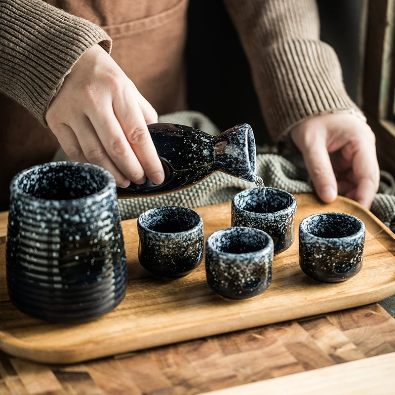 

Japanese-style wine set ceramic liquor dispenser warmer Japan sake retro style wine glass wine pot commercial Sake cup cute cup