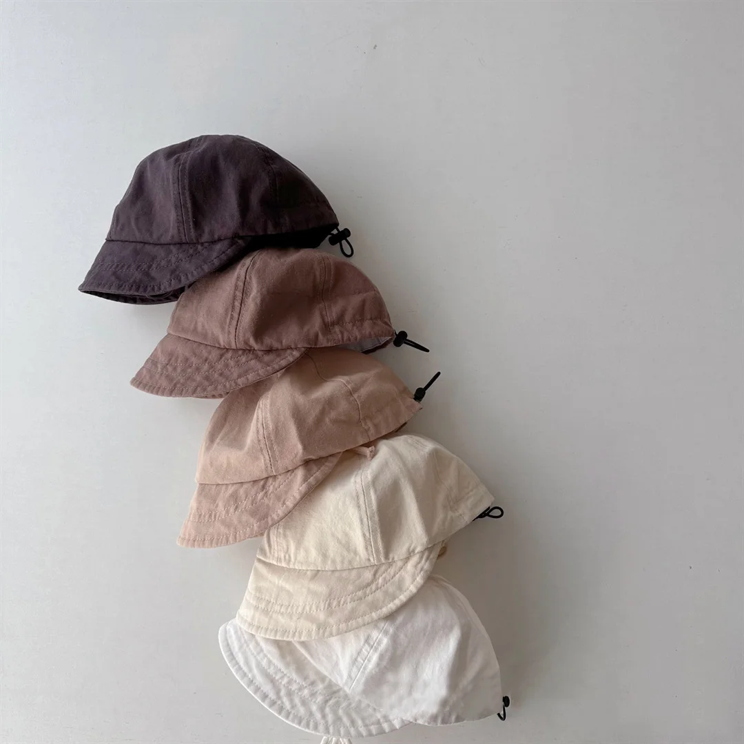 

2023 Spring Solid Color Soft Brim Adjustable Baby Baseball Hat Kids Sun Caps Children Visor Peaked Casquette Infant Foldable Hat