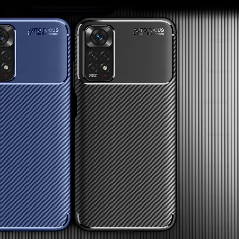 Redmy Note11 Case Matte Carbon Fiber Back Cover for Redmi Note 11 Pro Not S 11S Note11S 4G Soft Silicone Shockproof Coque |