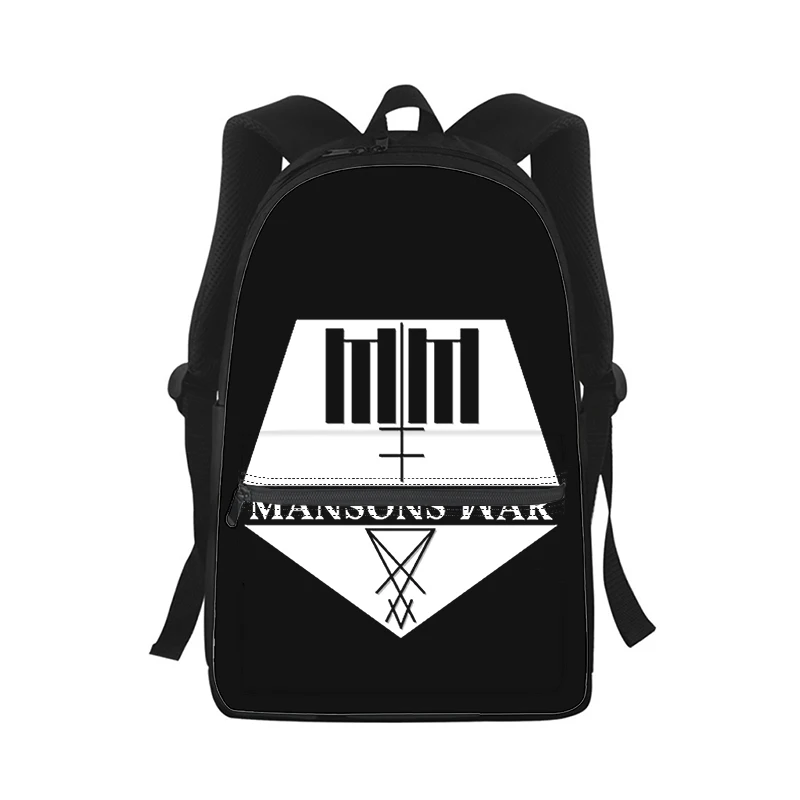 Marilyn Manson Men Women Backpack 3D Print Fashion Student School Bag Laptop Backpack Kids Travel Shoulder Bag