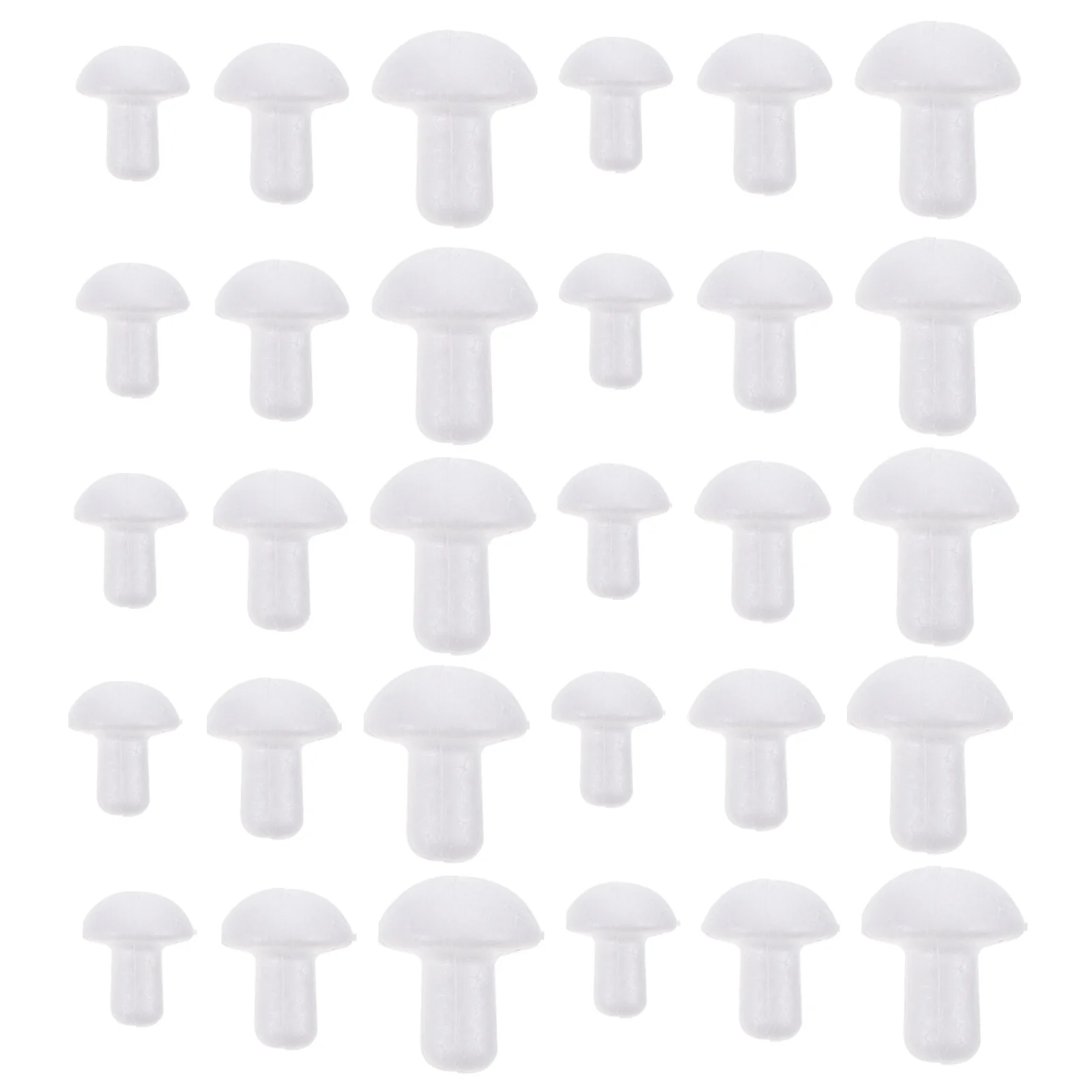 

100 Pcs Doodle Foam Mushroom Micro Toys Landscape Decors Graffiti Flower Pot Decorations White Tiny Mushrooms Child