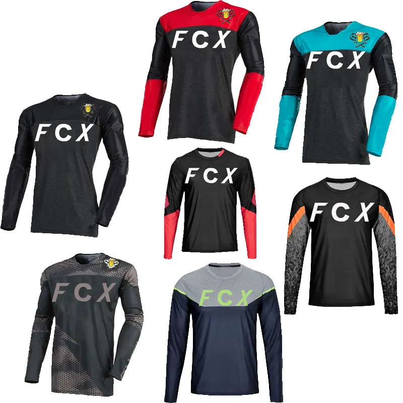 FCX- chaqueta de ciclismo manga larga para hombre ropa off road DH camisas mountain bike