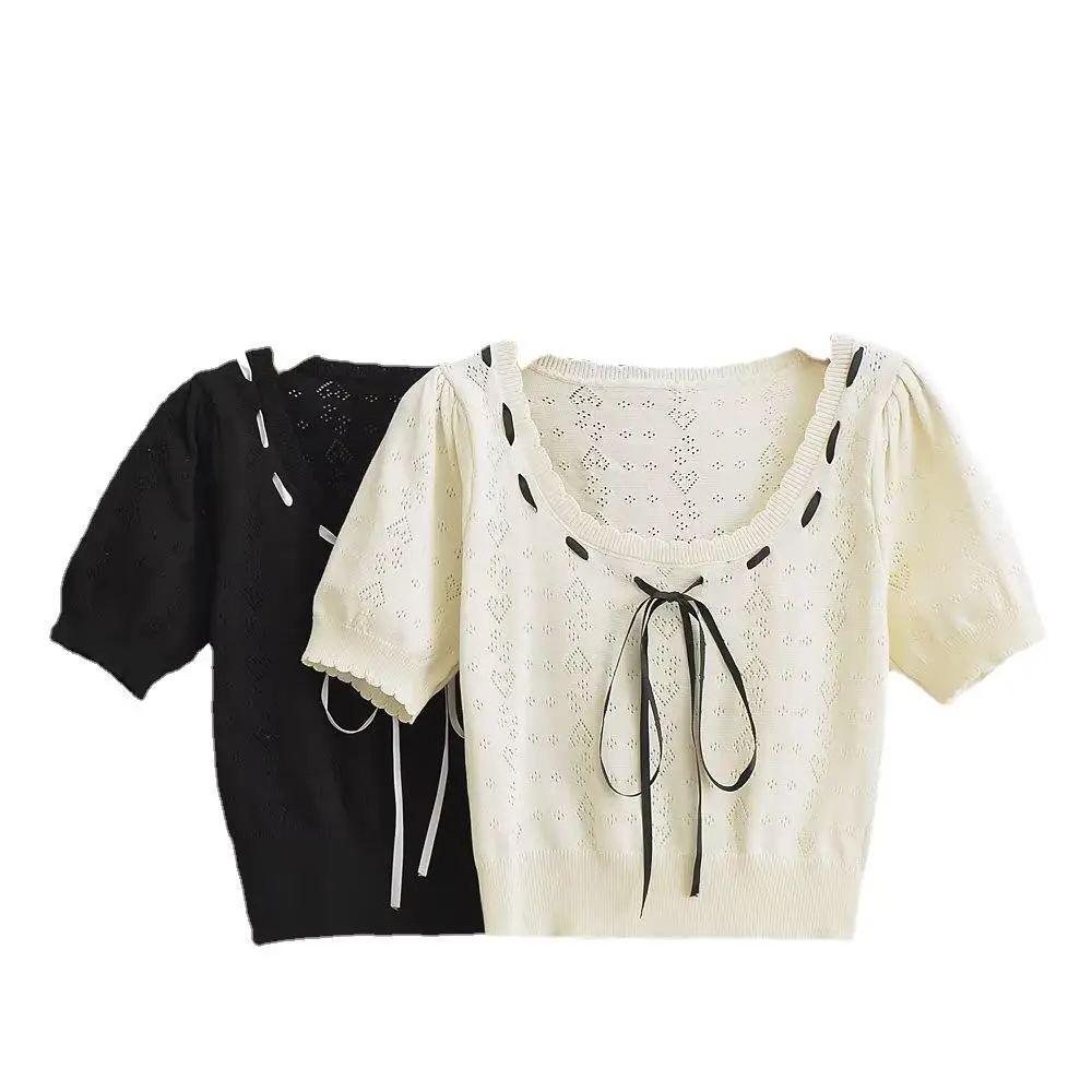 

2023 03 новая весенне-летняя Женская Сексуальная футболка из полиэстера, брендовая блузка, верхняя одежда