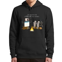 campfire tales of dial up internet hoodies funny internet geek nerdle gift men women clothing casual basic hooded sweatshirt