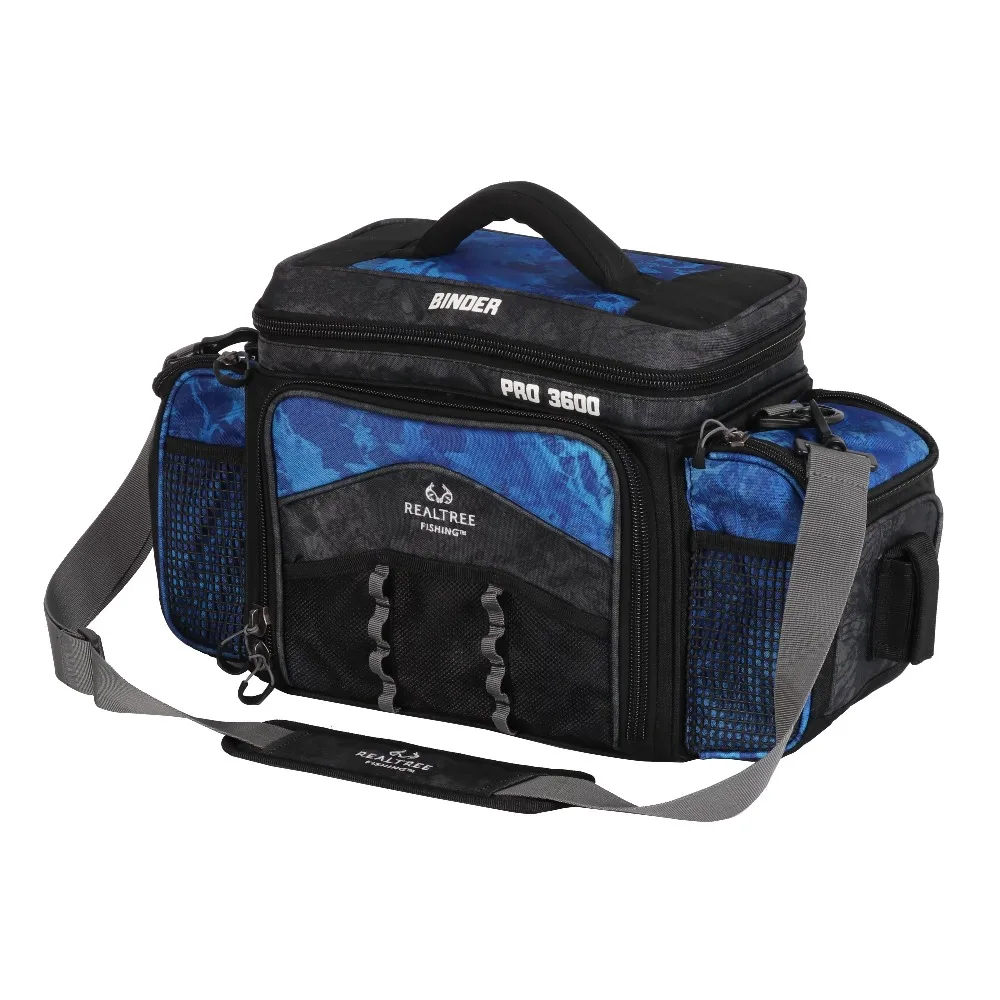 

Adult Unisex Pro 3600 Fishing Tackle Binder Top Bag Blue Free Shipping Backpack Sports Entertainment