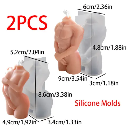 Силиконовые формы для свечей тела 1-2 шт.