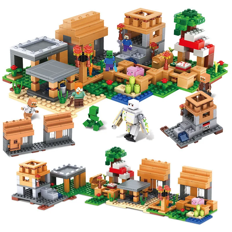 

498 шт., Детский конструктор MOC «Деревня»