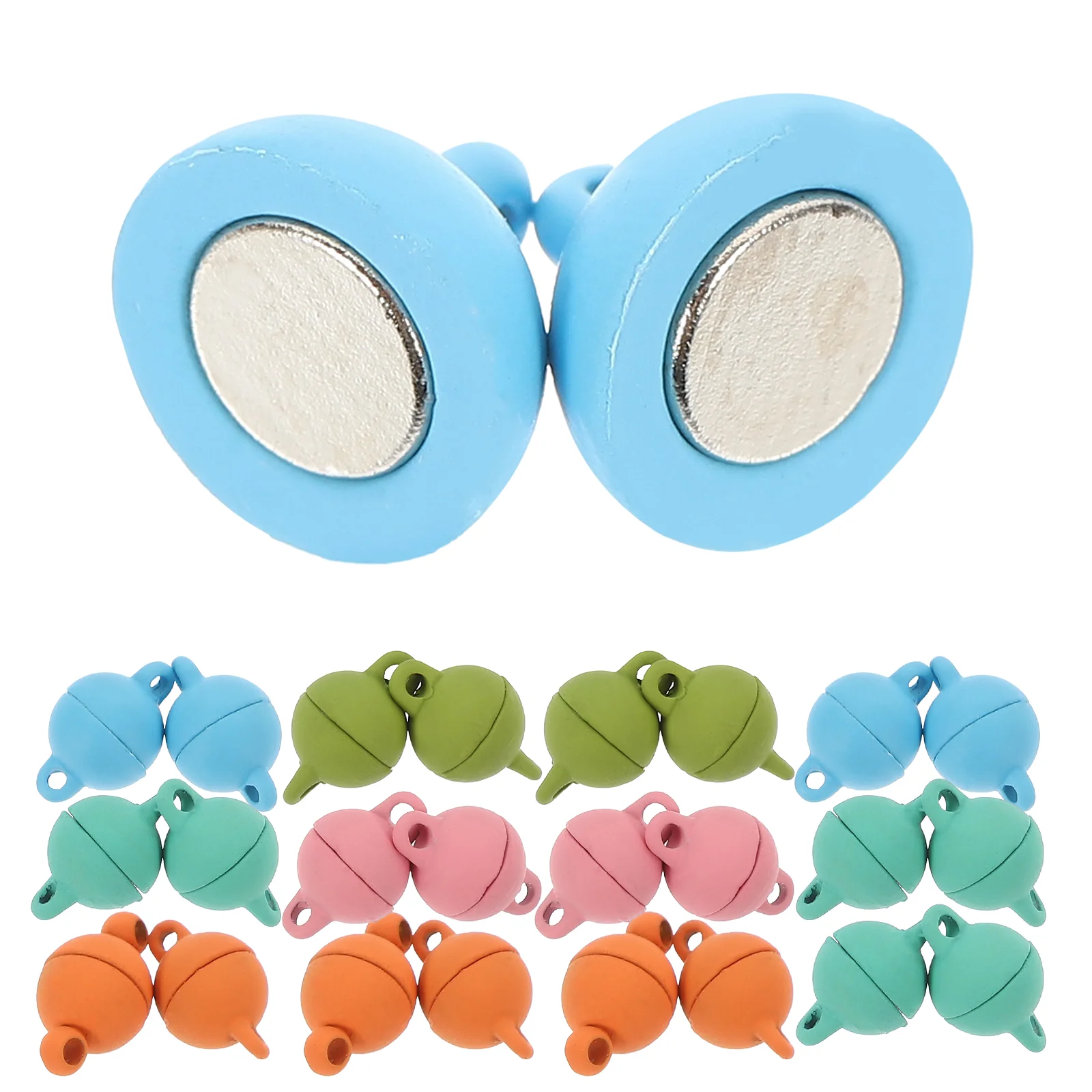 

30 Pcs Color Alloy Magnetic Buckle Snap Bracelets Clasps DIY Jewelry Lobster Closures Necklace Buckles Connectors