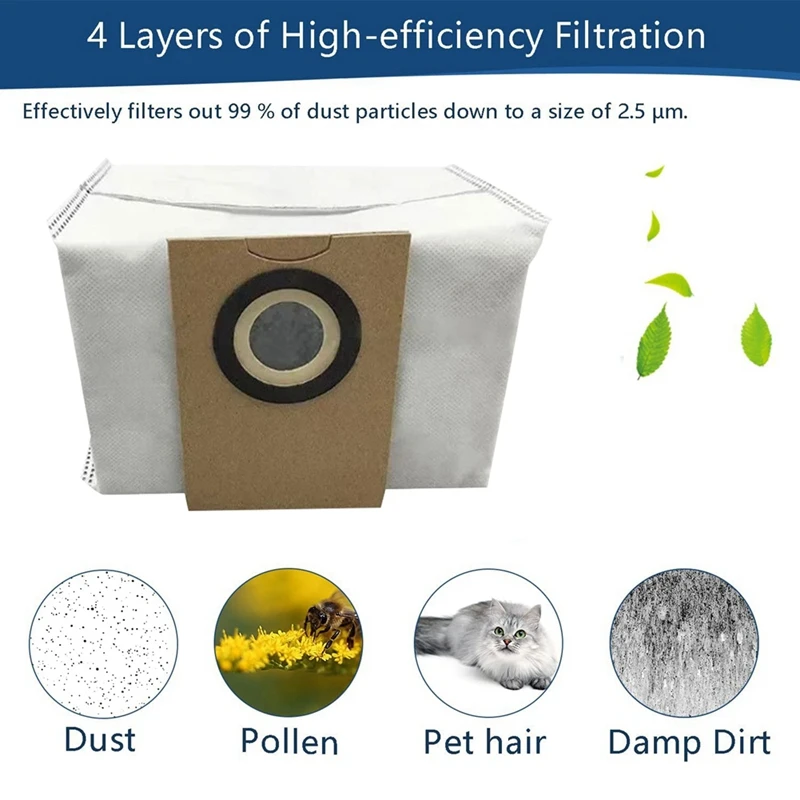 Мешки для пыли из нетканого материала робота-пылесоса VIOMI Alpha 2 Pro Сменные