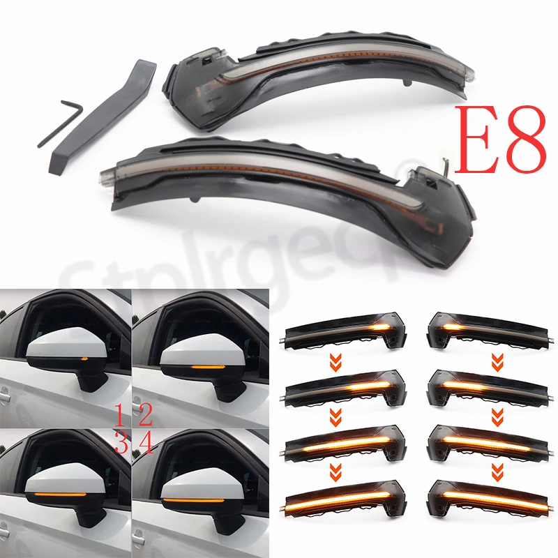 

LED Dynamic Turn Signal Light Side Wing Rearview Mirror Indicator Sequential Blinker Lamp For AUDI A3 S3 RS3 8V 2013 - 2020
