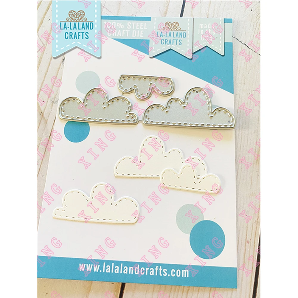 

2022 Three Clouds Metal Cutting Dies Scrapbook Diary Decoration Stencil Embossing Template Diy Greeting Card Handmade Craft Mold
