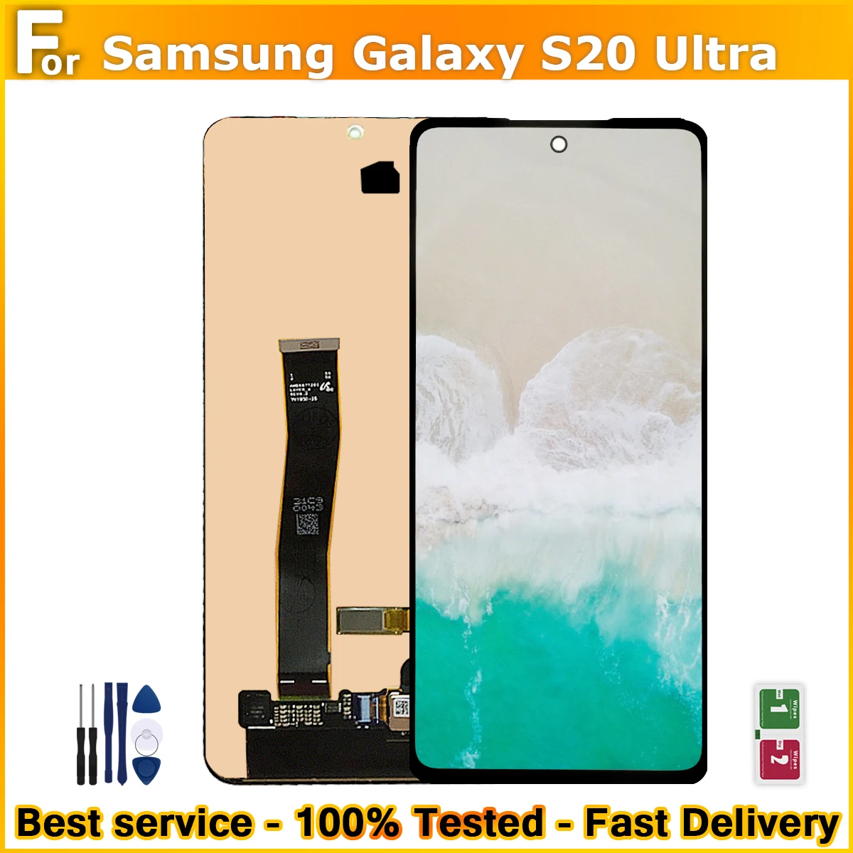 ЖК-дисплей 6 9 ''для SAMSUNG Galaxy S20 Ultra G988 G988F с сенсорным экраном и дигитайзером в