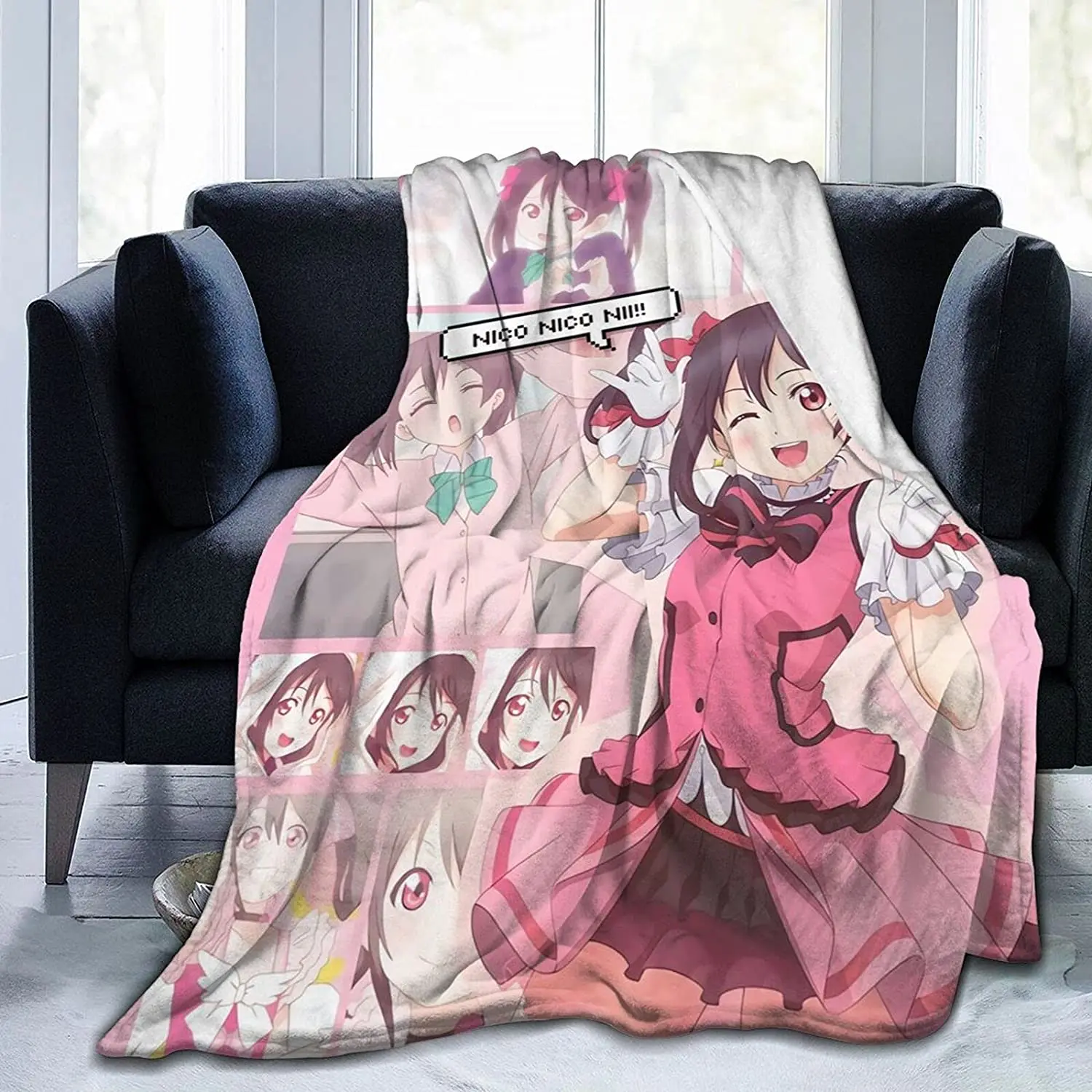 

Nico Yazawa Fluffy Soft and Comfortable Blanket, Anime Warm Embrace of Sympathy