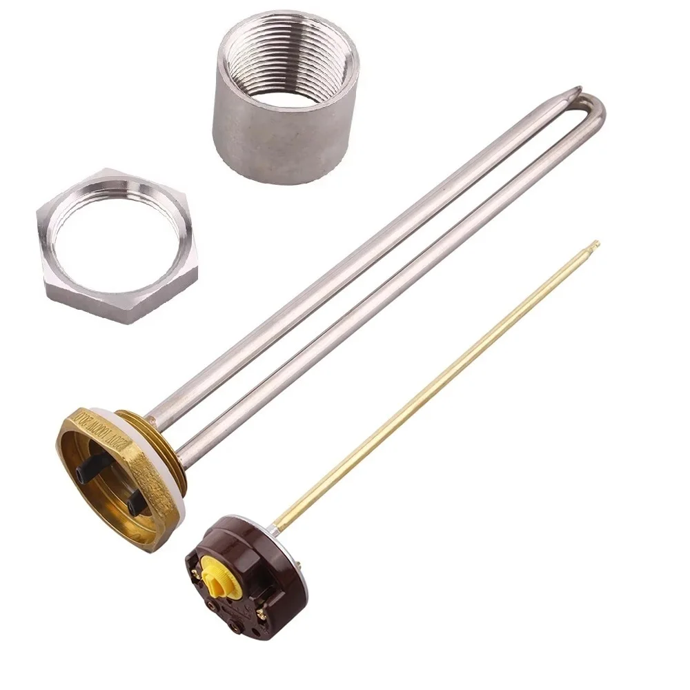 

DERNORD Трубчатый нагревательный элемент 48В/96В DN32 1000 Вт/1500 Вт с термостатом