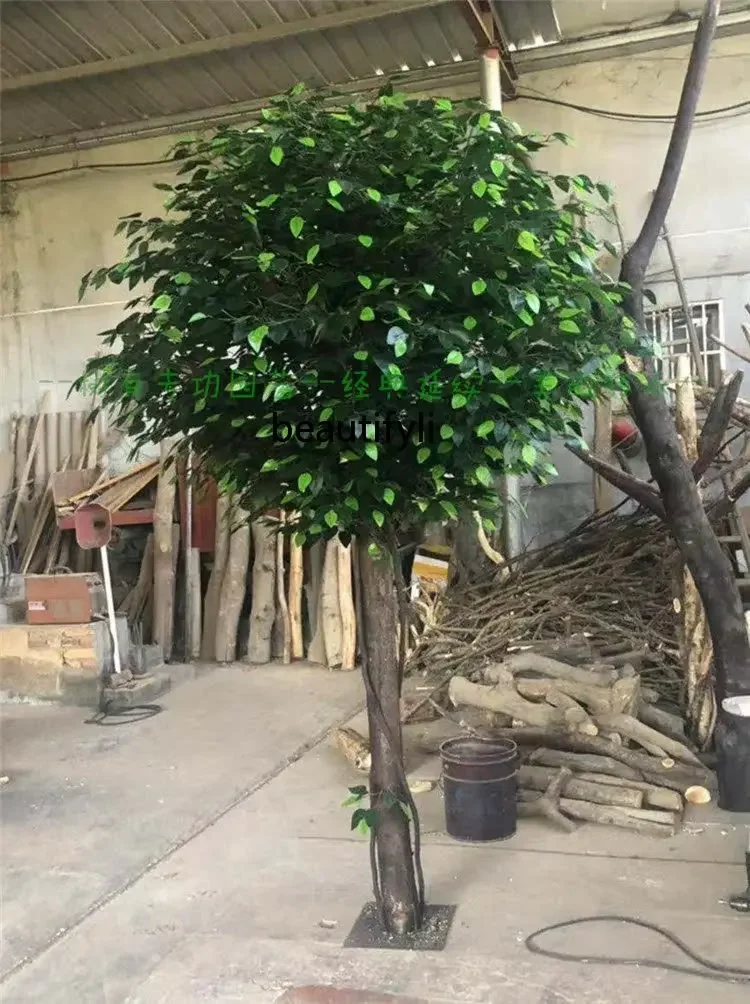 Эмуляционное поддельное дерево имитация комнатного баньяна большое растение