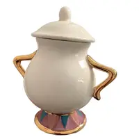 Hot Sale Beauty and The Beast Sugar Bowl Pot Geniune Ceramic Coffee Tea Set Cartoon Xmas Gift Drop Shipping Fast Post