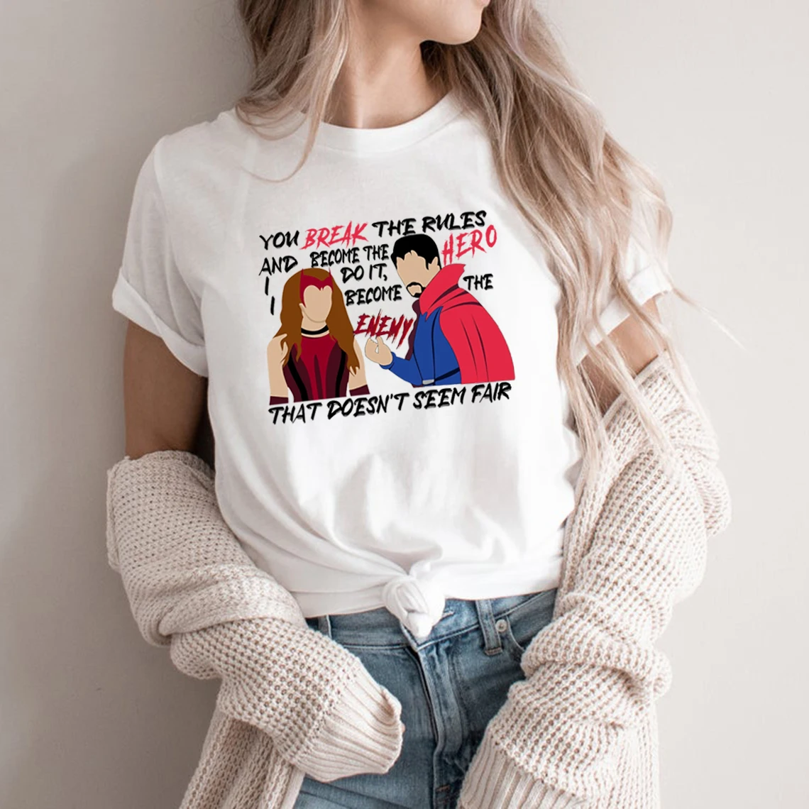 Dr Strange 2 Wanda T Shirt Scarlet Witch 2022 Maximoff 1989 T-shirt Multiverse of Madness Tshirts Tops for Men and Women