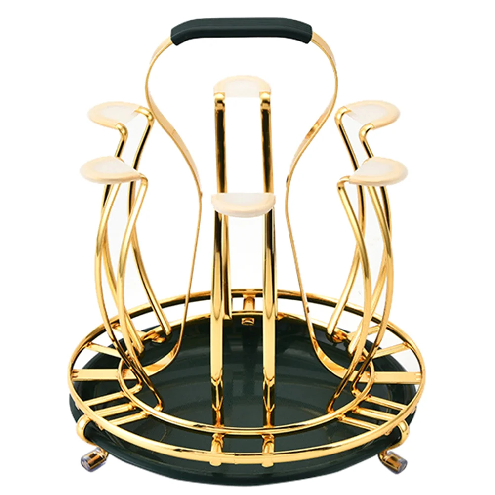 

Cup Bottle Drying Rack European Style Iron Bracket Delicate Mug Draining Stand Household