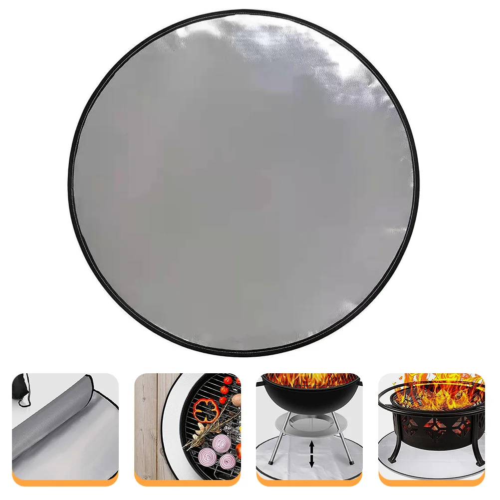 

Fire Pit Mat Protector Patio Pad Grill Bbqunder Deckmats Fireproof Round Resistant Ground