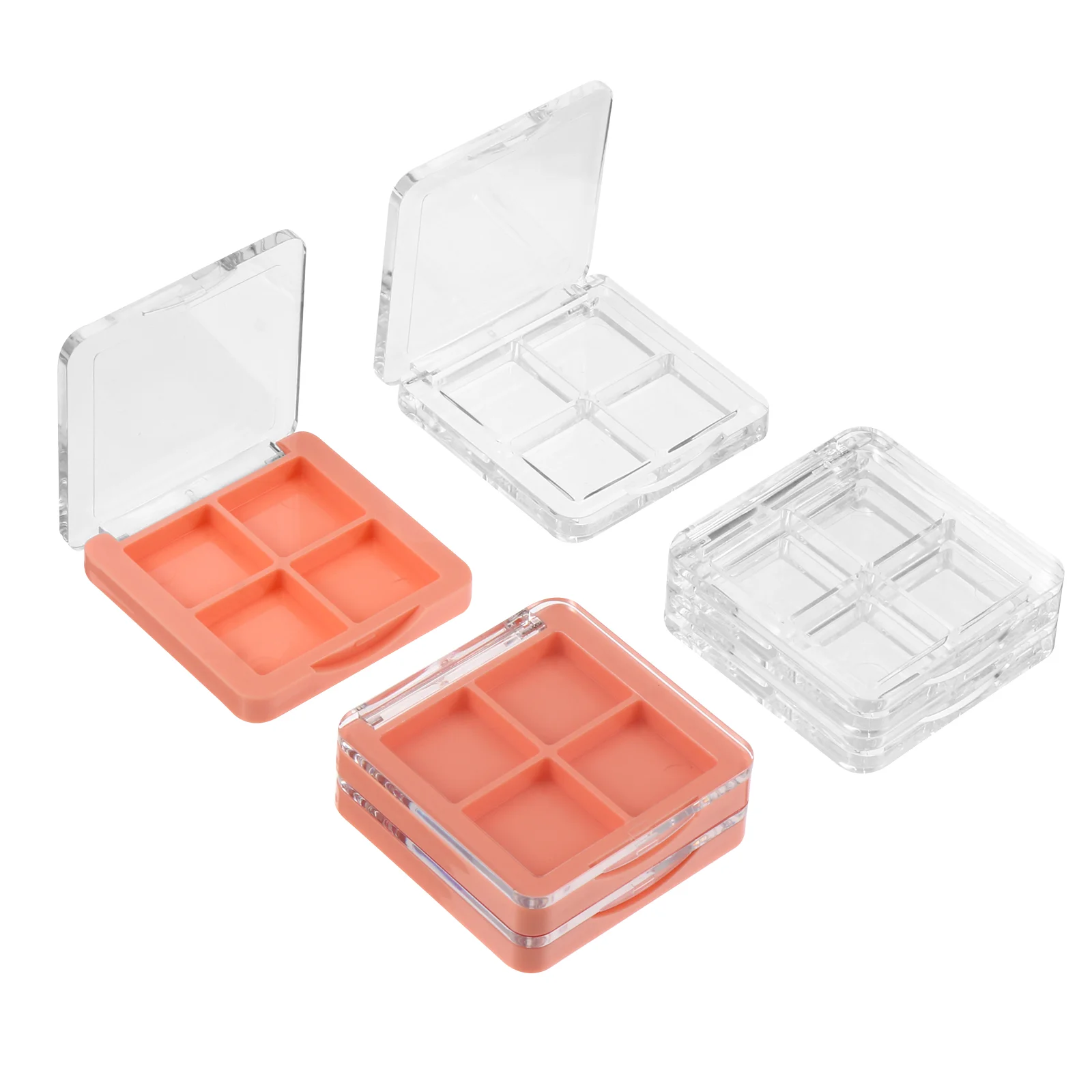 

6pcs 4 Colors Eyeshadow Palettes Storage Box Practical Portable Eye Shadow Container